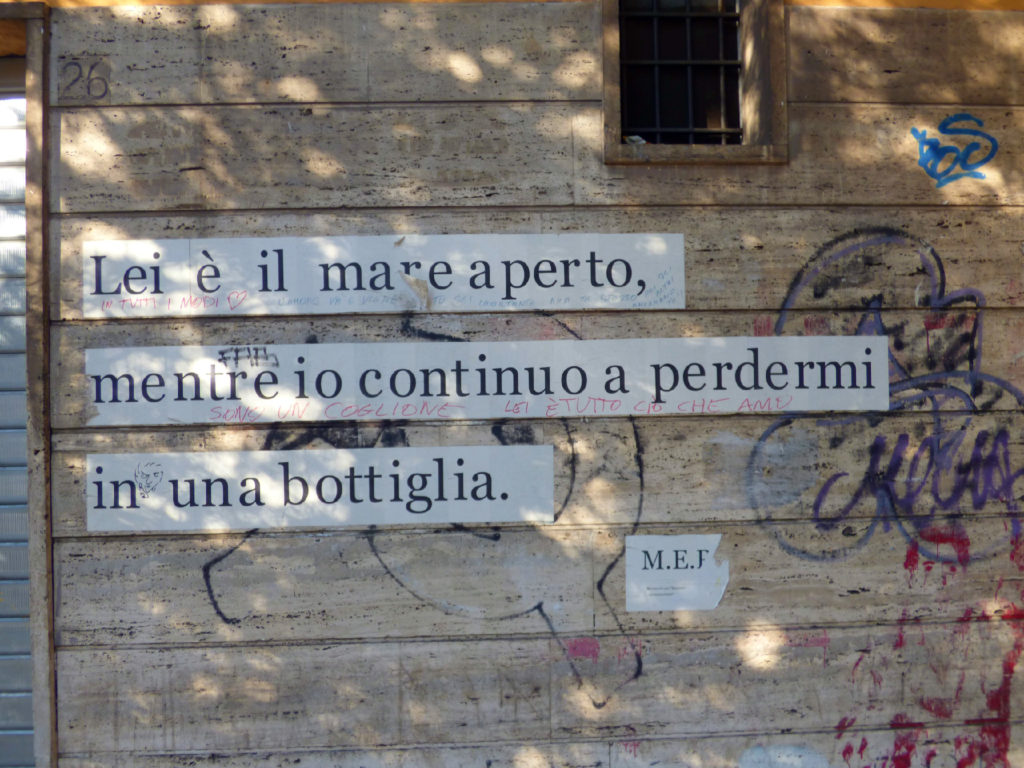 scritte sui muri