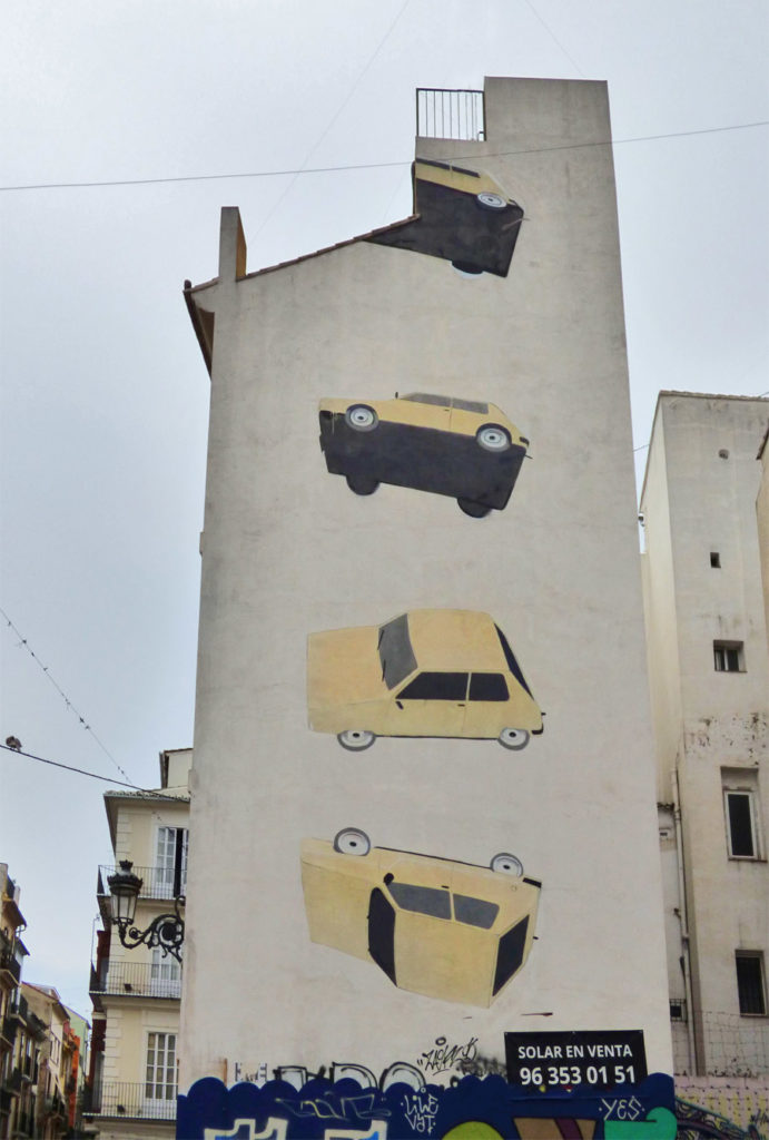 Escif in plaza del Tossal